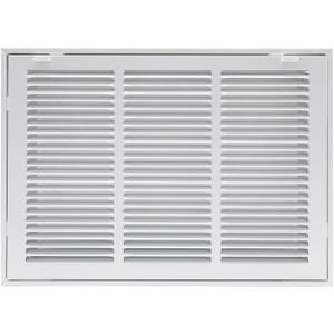18"W x 12"H [Duct Opening Size] Steel Return Air Filter Grille - Removable Face/Door for 1 inch Filters -HVAC Vent Cover Grill - White [Outer Dimensions: 20 5/8"W X 14 5/8"H]