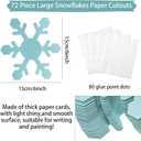 3 x 72 Pieces Paper Snowflakes Cutouts Christmas Snowflakes Shapes Paper Winter Snowflake Decoration Snowflake Bulletin Board Cutouts Snowflake Classroom Decor for DIY Craft Holiday Xmas Party Supplies