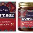 Tallow and Honey Balm with Raw Honey, Don't Age Mexican Beef Tallow Resveratrol – Organic Grass Fed Whipped Tallow Cream, Anti-Aging Moisturizer for Face & Body