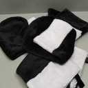 CCINEE Christmas Black Stockings,6 Pack 18 Inches Large Stockings with Plush Cuff,Classic Christmas Stockings Decorations for Xmas Party Favor Gifts Fireplace Decor