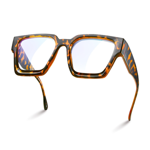 livho Oversized 99% Blue Light Glasses for Woman - Rectangle Fashion Glasses for Computer, Chic Preppy Frame - Anti Eyestrain