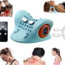 2026 New Neck Massager for Pain Relief and Muscle Relaxation, Portable Neck and Shoulder Relaxer, Electric Pillows with Heat, 26 Angle Cervical Traction Device at Home & Office