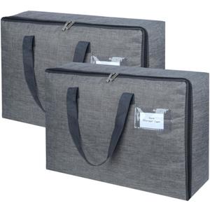 YACQ 2 Pack Large Moisture-Proof Storage Moving Travel Bag for Comforter Pillow Blanket Quilt Bedding Clothes/Water-Resistant Linen Fabric/Storage Container for Closet Under-Bed (Gray) YACQ 2 Pack Large Moisture-Proof Storage Moving Travel Bag for Comforter Pillow Blanket Quilt Bedding Clothes/Water-Resistant Linen Fabric/Storage Container for Closet Under-Bed (Gray)