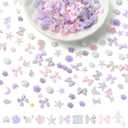Ornaland 5 Bags Decoden Charms for Junk Cases Flatback Resin Charms for Phone Case Epoxy Jewelry Keychains Resin Pours Scrapbooking Art Craft Decor(Violet)