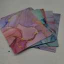 Ddaowanx 6pcs Folders with Pockets, 3 Hole Punched Heavy Duty Binders Folders for 3 Ring Binder,Cute Marble Colors Pocket Folders for Girls Back to School Supplies(6)