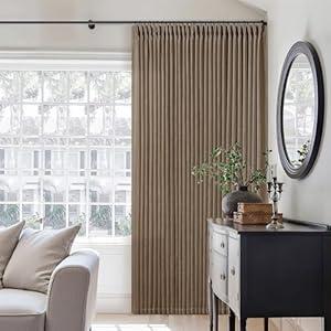 Dutch Cocoa 90 Inch Linen Curtains Pinch Pleated for Living Room Bedroom Dining Boho Brown Light Filtering Pinch Pleat Drapes Hooks Rings Back Tab Semi Sheer Dark Brown Window Curtains 2 Panels