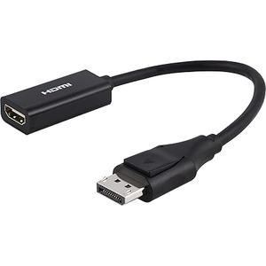 Philips DisplayPort to HDMI Adapter, Unidirectional, Works with Laptops, Tablets, Full HD 1080p, 4K Ultra HD, Mac and PC Compatible, Compact Design, Portable, Black