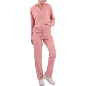 Womens Sweatsuits Set 2 Piece Jogging Suits Zip Hoodie Sweatpants Tracksuit Training Outfits (X-Large, Pink)