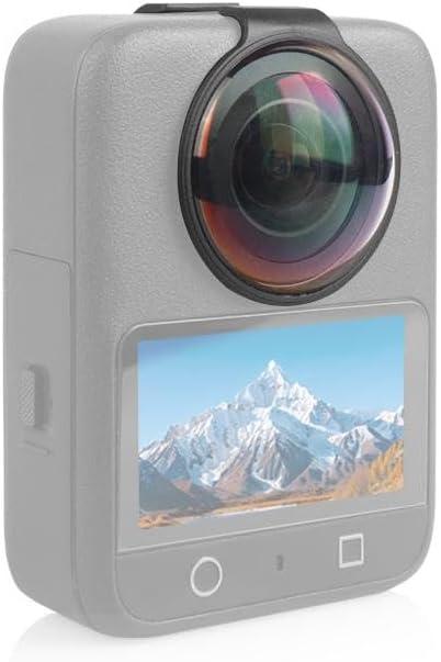 for DJI Osmo 360 Action Camera - 10H Hardness Optical Tempered Glass Lens Protector with AR Coating, Hydrophobic Layer, Anti-Scratch & Shockproof Cover (Black)