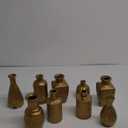 Small Gold Vase Set of 12, Glasseam Glass Vases for Centerpieces, Modern Round Vase for Flowers