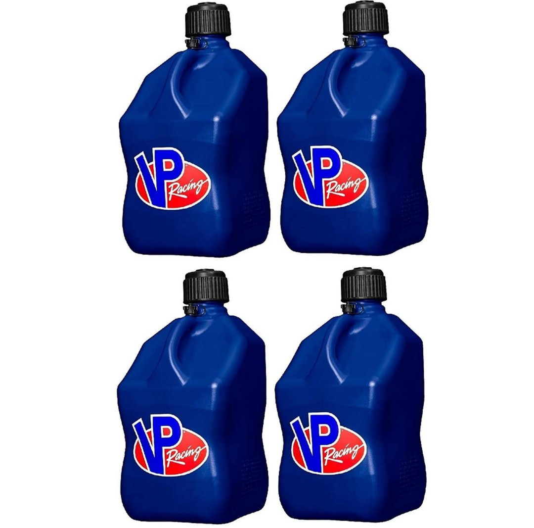 VP Racing 5.5 Gallon | Pack of 4, Motorsport Container Blue Utility Jug - Features Close-Trimmed Cap and Neck for Tight Seal - Made of Even-Density Plastic VP Racing 5.5 Gallon | Pack of 4, Motorsport Container Blue Utility Jug - Features Close-Trimmed Cap and Neck for Tight Seal - Made of Even-Density Plastic