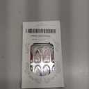 Christmas Press on Nails Short Almond Fake Nails Press ons Nail Tips Kit YEFIUO False Nails with Red Glitter Bow French Design Artificial Acrylic Glue on Nails Stick on Nails for Women Manicure 24Pcs