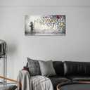 Home Decor Graffiti Canvas Wall Art for Living Room Boy Painting Butterflies Pictures Modern Street Graffiti Artwork Prints, Framed 40" x 20"