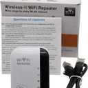 Genrico 300Mbps WiFi Signal Repeater, 300M Lightning Protection WiFi Range Extender Plug and Play, Signal Repeater