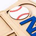 Gostman Baseball One Birthday Cake Topper - First Birthday Party Decorations, Sport 1st Birthday Party Supplies, Wooden Cake Topper