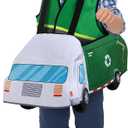 Mepase 3D Halloween Car Costume Trash Garbage Truck Ride Along Costume for Child 3 to 6 Years, School Bus Party Dress up Role Play for Birthday, Preschool, Kindergarten Classroom