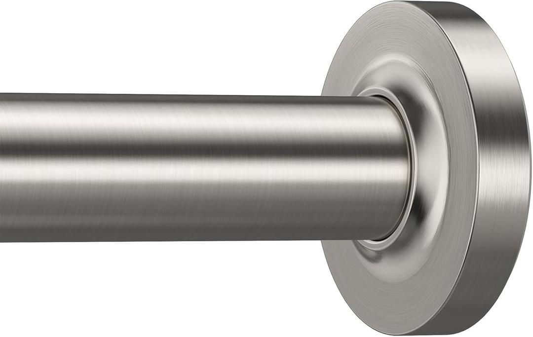 AIZESI Brushed Stainless Steel Tension Shower Curtain Rod 36-53" No Drill