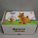 iPlay, iLearn Bouncy Pals Hopping Horse, Toddler Girl Boy Inflatable Bouncing Animal Hopper Toy, Outdoor Indoor Plush Ride on Bouncer, Baby Birthday Gift 18 Month 2 3 4 Year Old Kid - Horse