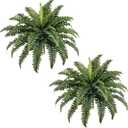 35" Ferns Artificial Bush Plants Large, 2 Artificial Boston Ferns with 39 Fronds for Outdoors Home Decor (35" 2 Pcs)