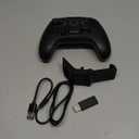 Dual Hall Effect PC Controller-Enhanced Wireless Bluetooth Controller with Hall Joysticks & Triggers & Joystick Speed Down for PC Windows/iPhone/Android/Switch/Steam/TV (With USB Dongle & Phone Clip) (Black)