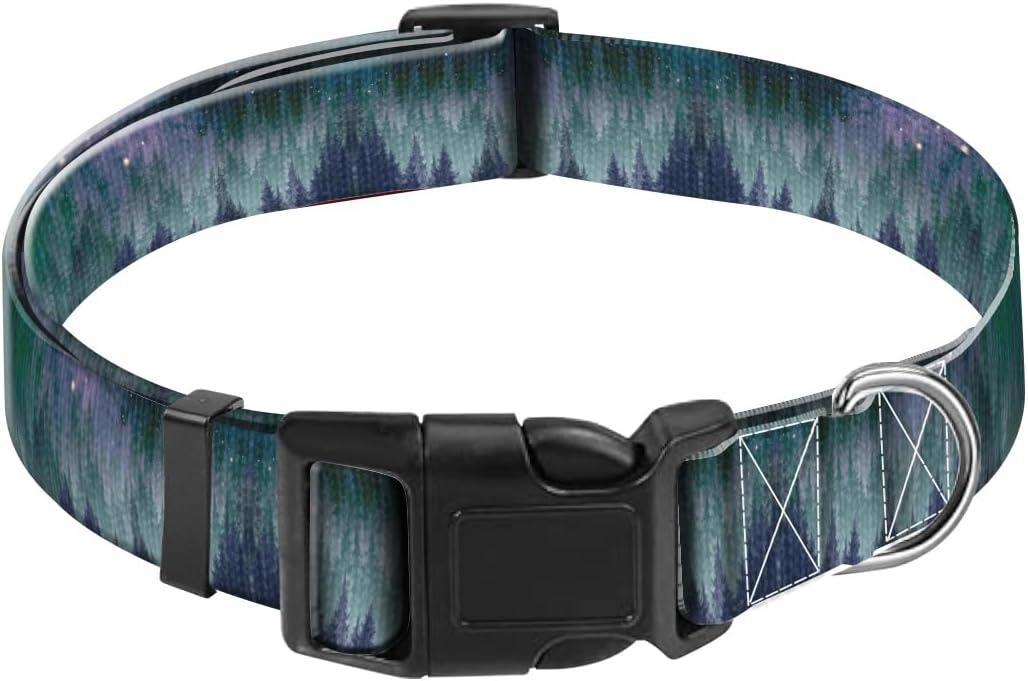 Dog Collar, Adjustable Funny Pet Collar with Quick Release Durable Buckle, Cute Collars for Medium Large Dogs, Galaxy Space
