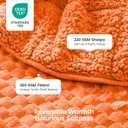 Super Fuzzy Soft Fleece Sherpa Weighted Blanket 20 lbs for Adults, 3D Imitation Turtle Shell Luxury Weighted Throw for Better Sleep, Dual Sided Cozy Heavy Blankets for Couch Bed, Orange, 60" x 80"