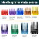Animal 9 Color Guide Combs Set for A5-style Detachable Blade Clippers, Size #10/15/30 for Pets, Dogs, Cats, and Horses (Not Compatible with 5-in-1 Blades)