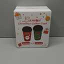 80 Pack Christmas Coffee Disposable 16 OZ Paper Cups with Lids and Straws Christmas Hot Chocolate Cups for Xmas Party Hot and Cold Drinks Tea Water Serving