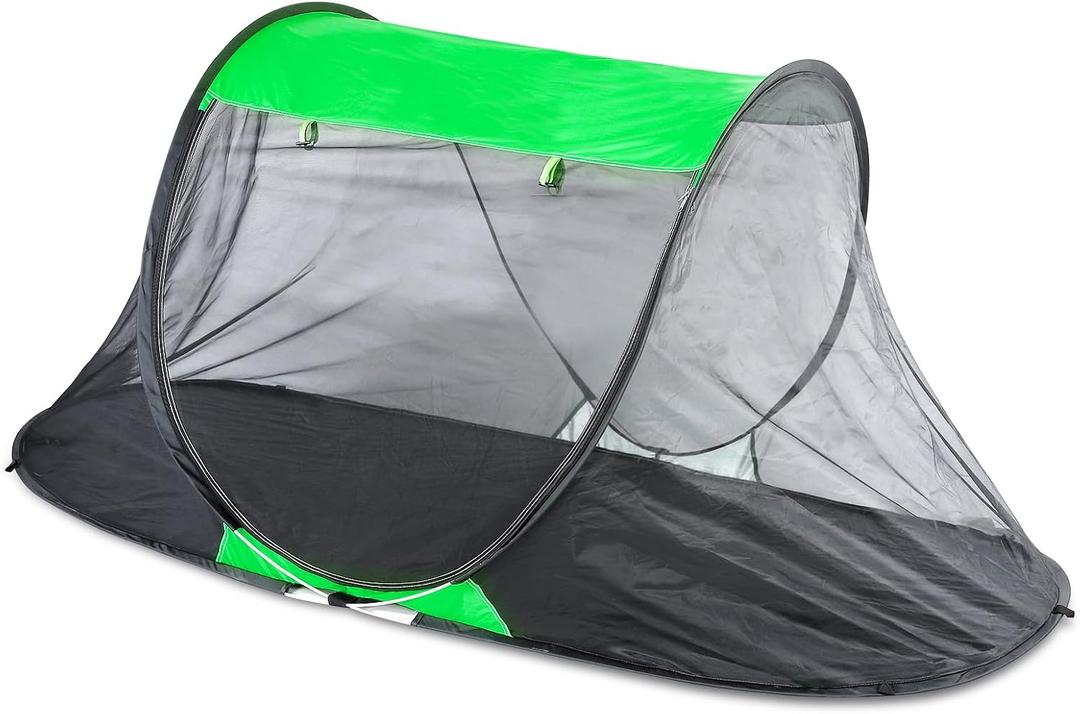 1 Person Pop-up Mosquito Tent for Camping - Breathable & Fine Mesh Camping Bug Screen Net with Carry Bag, 6ft Instant Portable Screen Tent for Teenagers Girl Boy Summer Scout Camp, for heights under 5'3"