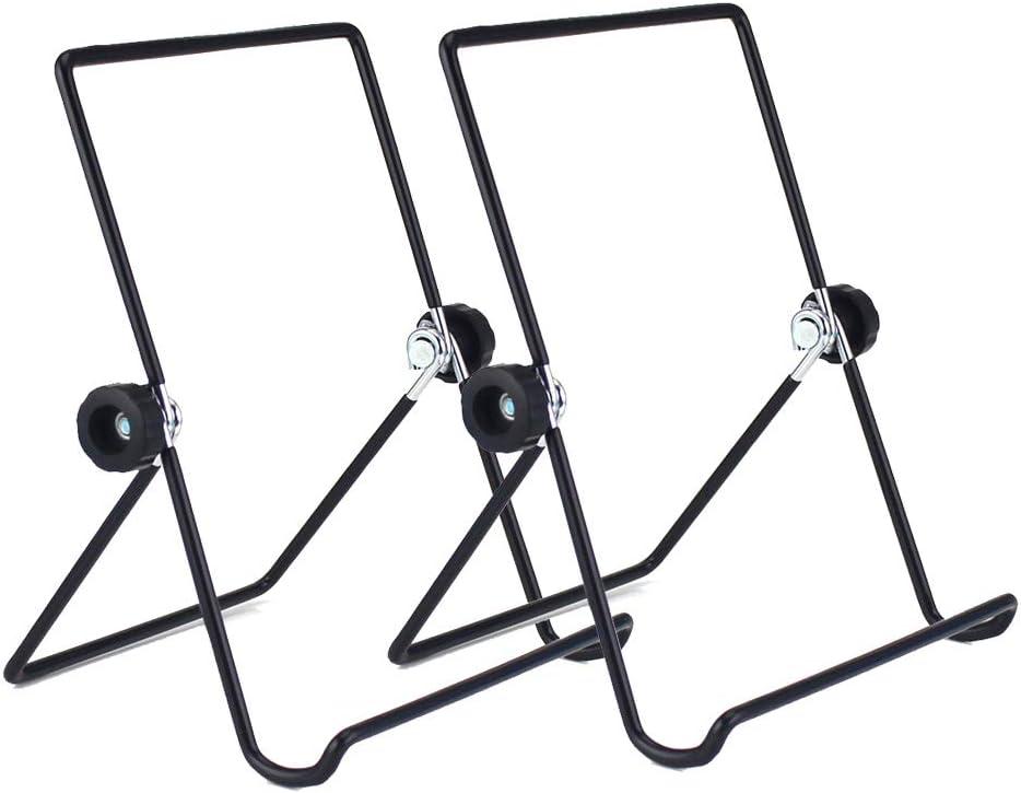 Tablet Stand, Portable Foldable Tablets Multi-Angle Non-Slip Adjustable Metal Holder Cradle Fit for 9-12.9 inch Tablet PC, Pad (2 Pack)
