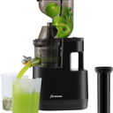 Panana Juicer Machine, 3.2" Feed Chut Cold Press Juicer, Slow Masticating Juicer, 500W Batch Juicing, High Juice Yield