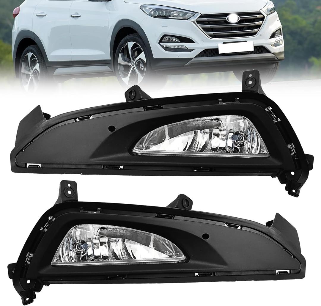 Fit for 2016 2017 2018 Tucson Bumper Fog Lights Left Passenger Side & Right Driver side Lamp
