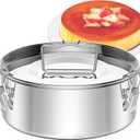Flan Pan Flanera Mold, Stainless Steel Flan Mold with Lid - Flan Maker for 6 Quart Instant Pot