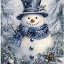 Eiazuiks Christmas Paint by Number for Adults. Thanksgiving Paint by Numbers for Adults Beginner Drawing Paintwork with 3 Paintbrushes Paint Canvas Oil Painting Outdoor Snowman 20” x 16”