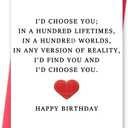 3 x Funny Birthday Card for Husband Wife Boyfriend Girlfriend, Sweet Birthday Cards Gifts for Men Women Him Her