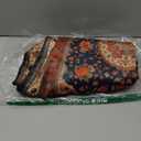 Vintage Floral Soft Velvet Throw Pillow Covers 18x18 In Boho Pillowcases, Indian Antique Ethnic Tribal Decor Double Sided Pattern Cushion Cover for Sofa, Living Room, Farmhouse, Dark Blue,2 Pack