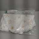 Sattiyrch Sequin Christmas Tree Skirt with Golden Snowflakes,Faux Fur White Soft Christmas Decorations for 4FT 5FT Xmas TreeGolden Sonwflakes,30in