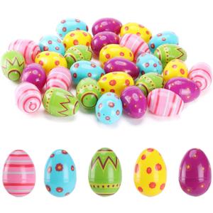 Mr. Pen- Printed Plastic Easter Eggs, 3 Inch, 30 Pack, Bulk Fillable Eggs for Easter Hunt Decor, Party Favor, Basket Stuffers, Classroom Prize, Supplies, Adult & Kid Party Toys for Gift