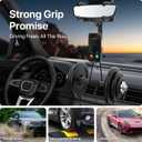 SOOPII Rearview Mirror Phone Holder for Car, 360 Rotating and Retractable Rear View Mirror Phone Mount with Adjustable Length, Universal Car Phone Holder for 4-7 Inch Cell Phones (Detachable)