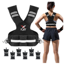 Adjustable Weighted Vest for Women & Men, Vest with 1 Ironsand Weight for Strength Training,Weight Vest with Reflective Strip for Running Walking Exercise Workout