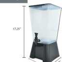 CLIVIA 5 Gallon Drink Beverage Dispenser, Commercial Juice Dispenser For Parties 19L Water Dispenser With Spigot Black Base for Tea, Wine