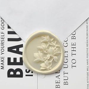 50Pcs Black Olive Branch Wax Seal Stickers, Self-Adhesive Wax Seal Stickers for Envelope or Wedding Invitation Good Adhesion and Easy to Use