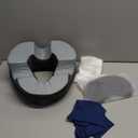 Face Down Pillow Massage Headrest for Bed, Stomach Sleeping Pillow, Face Cradle, BBL Pillow After Surgery Post Eye Surgery Recovery Equipment for Massage Tables,Piercing Pillows Removable Cover Black