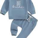 Bonangber Sibling Matching Outfits Newborn Toddler Baby Long Sleeve Crewneck Sweatshirt with Pants Cute Fall Winter Clothes Size 100