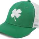 St Patricks Day Hat Clover Trucker Hats Green Shamrock Baseball Cap Irish St. Patty’s Saint Patrick Accessories