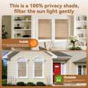 Atxbyoh No Drill Cordless Bamboo Roman Shades, Nature, 22x48