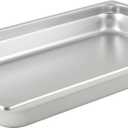 Winco 2.5-Inch Deep Full-Size Anti-Jamming Steam Table Pan, 25 Gauge, NSF, Stainless Steel, Medium
