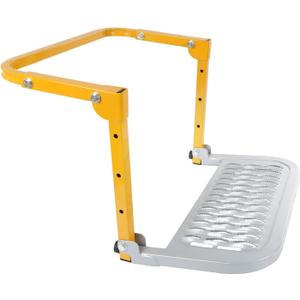 Folding Heavy Duty Tire Step for Truck, SUV and RV Adjustable Tire Mounted Step Fit Most Tire from 10.2 to 14.4, Rated up to 300 Lbs, Shark Jaw Shape Non-Slip Design, Yellow