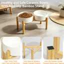 Elevated Ceramic Dog Bowl Set, Dog Food and Water Bowl Set with Stand