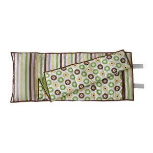 Bacati - Mod Dots/Stripes Green Yellow Beige Brown Toddler Nap Mat